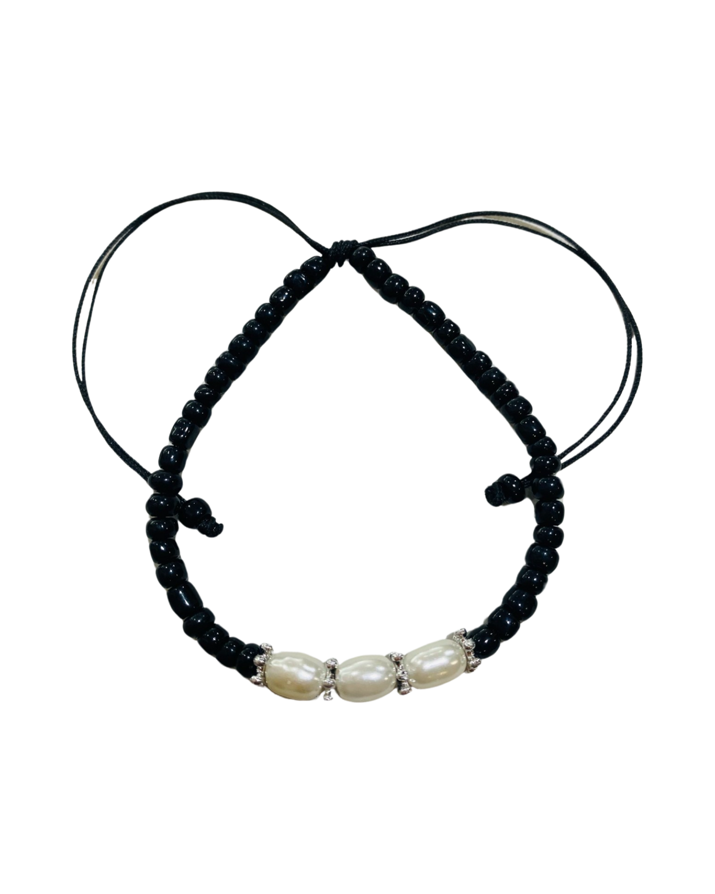 Black Bead & Triple Pearl Bracelets - Pack 10k