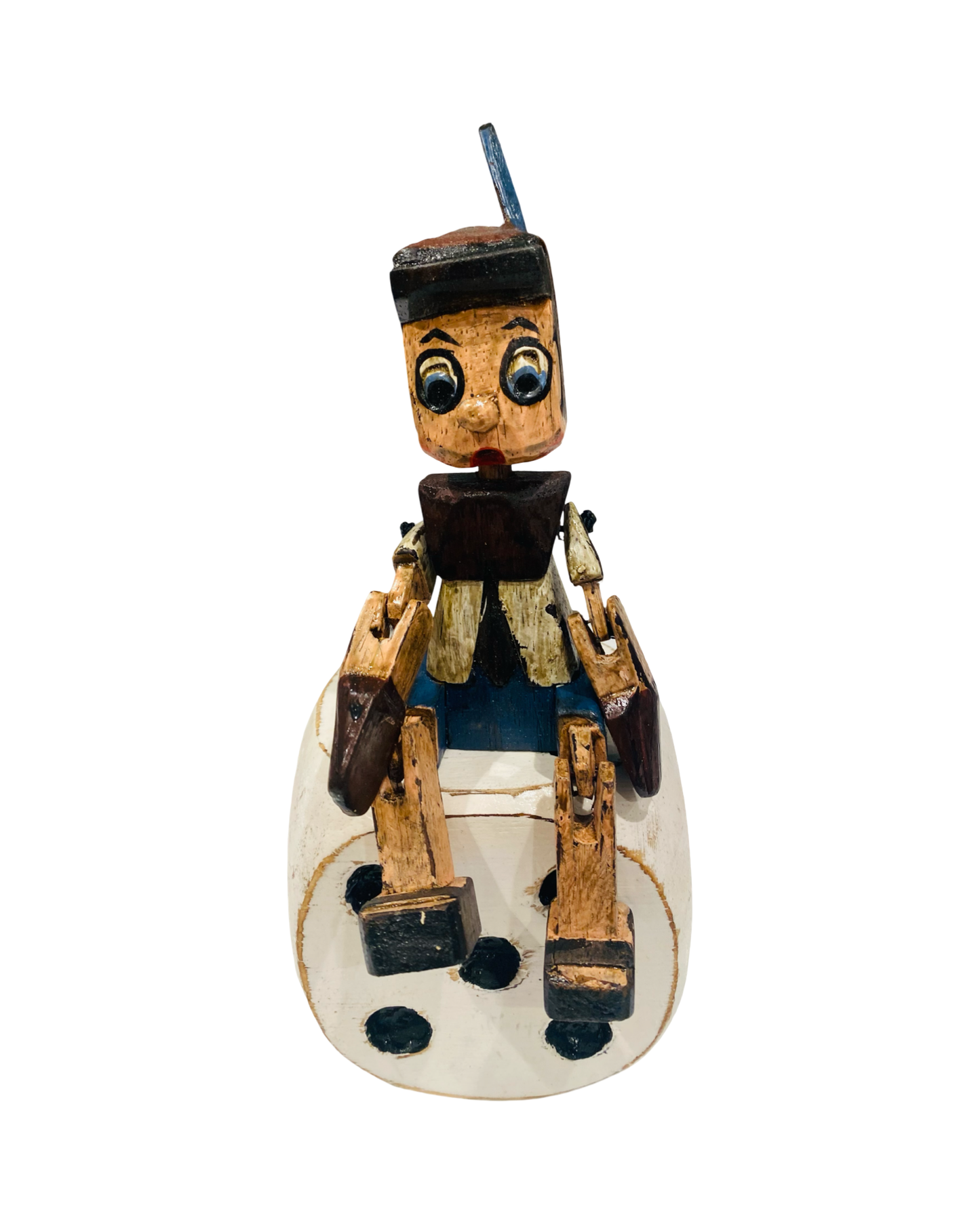 Wooden Handcrafted Vintage Style Pinnochio- 2 Colour Choices, 5 Sizes