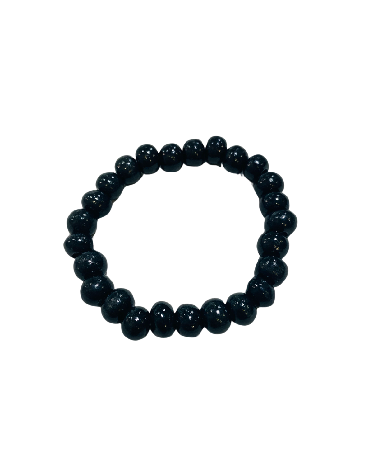 Wooden Black Bead Bracelet - Pack 10
