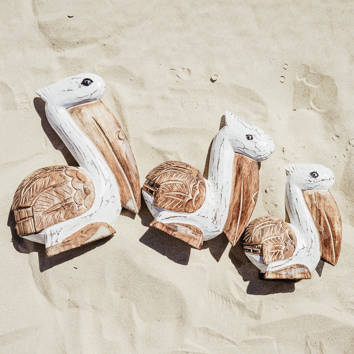 Wooden Pelicans - 4 Colour Choices