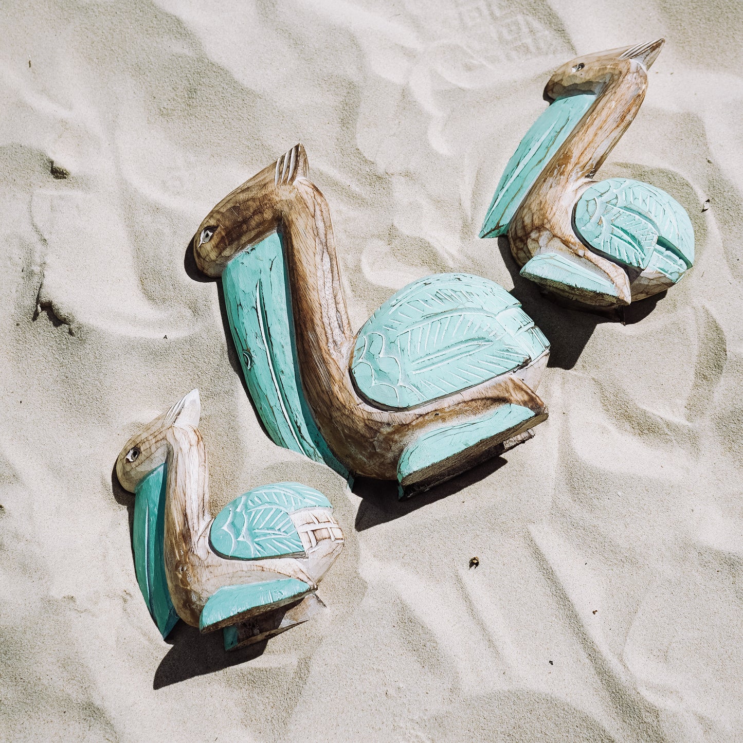 Wooden Pelicans - 4 Colour Choices