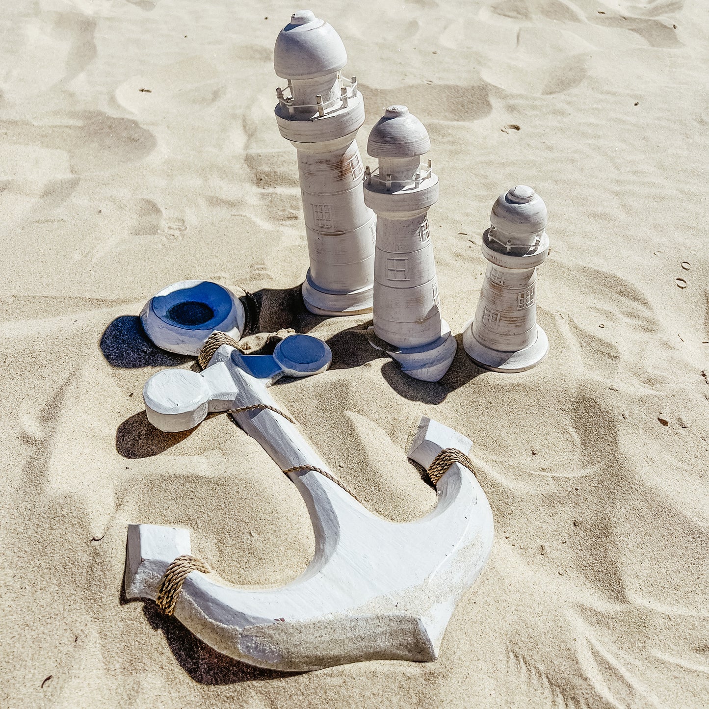 Wooden Lighthouses - 4 Colour Choices