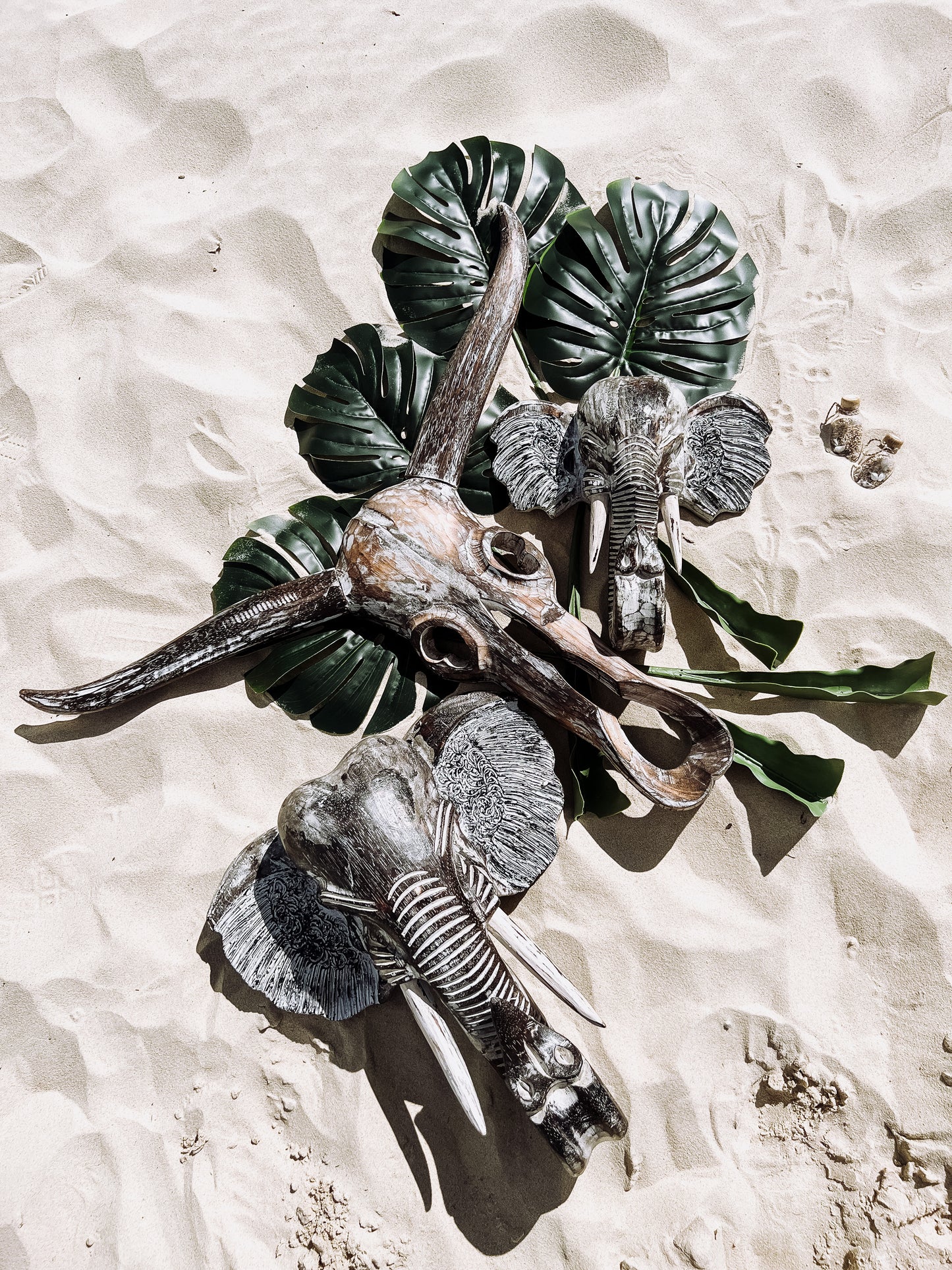 Wooden Bulls Skull-2 Colour Choices