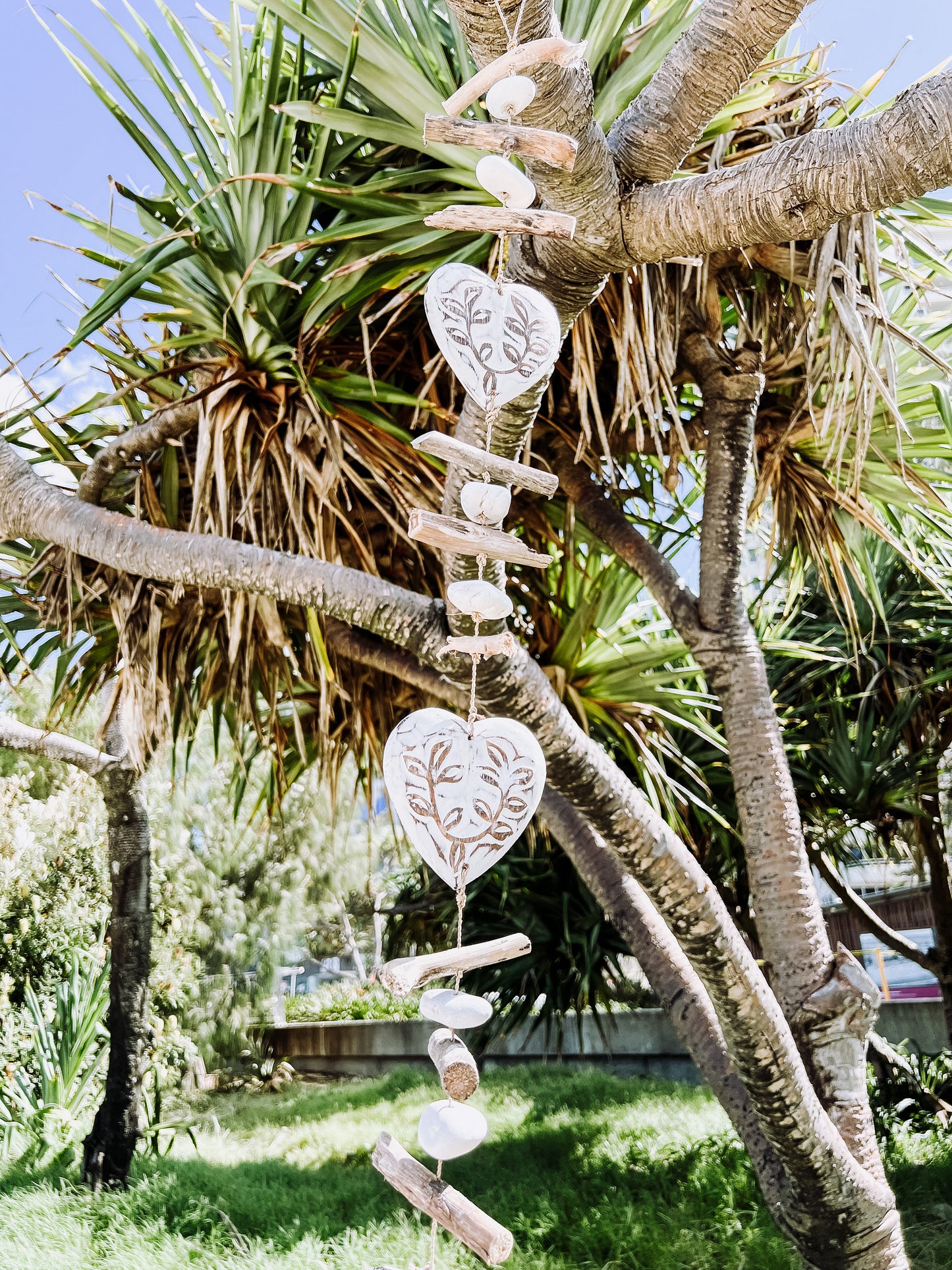 Driftwood Carved Heart Hanger