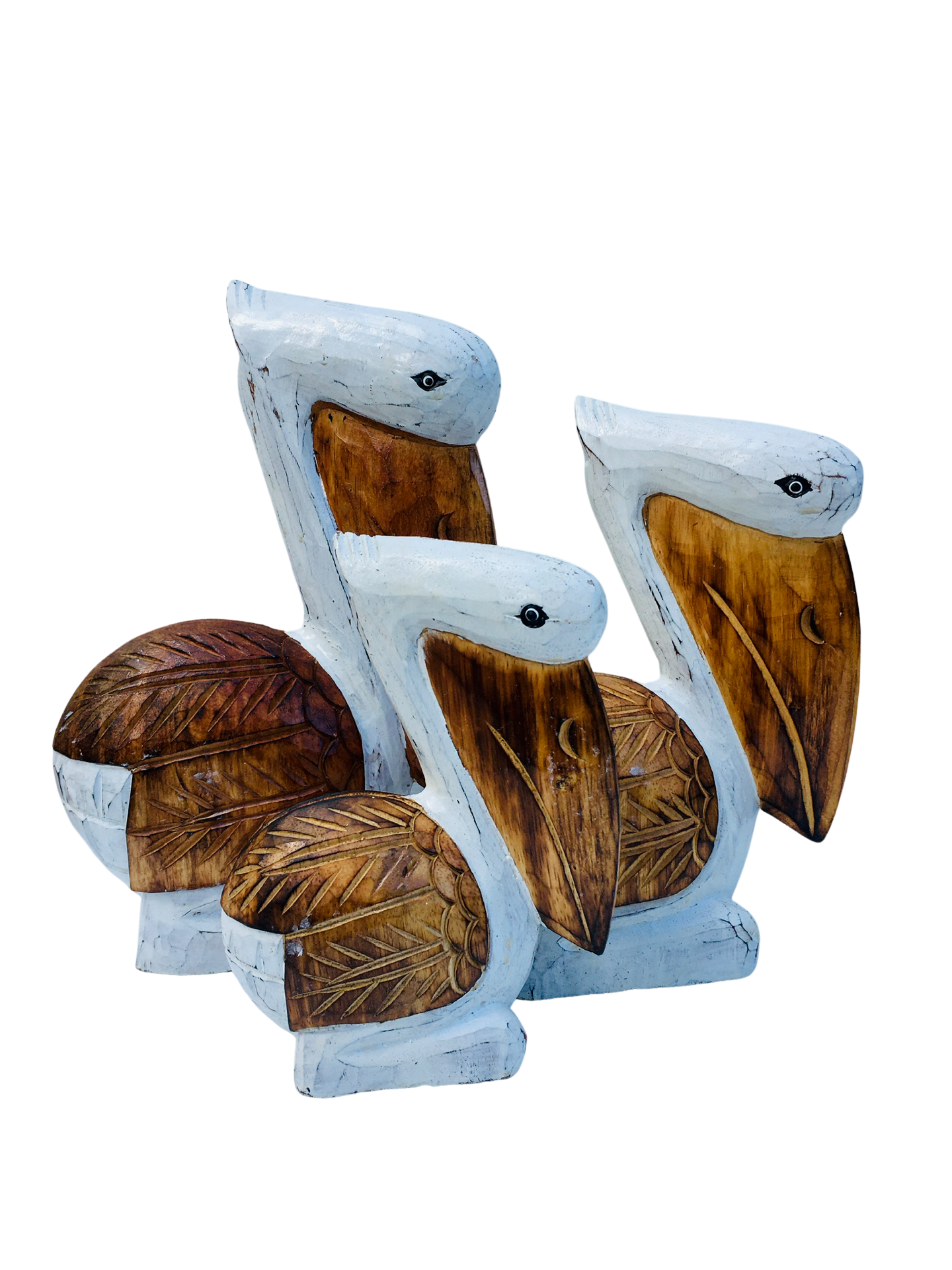 Wooden Pelicans - 4 Colour Choices