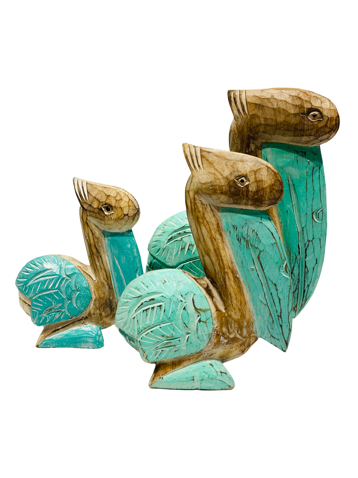 Wooden Pelicans - 4 Colour Choices