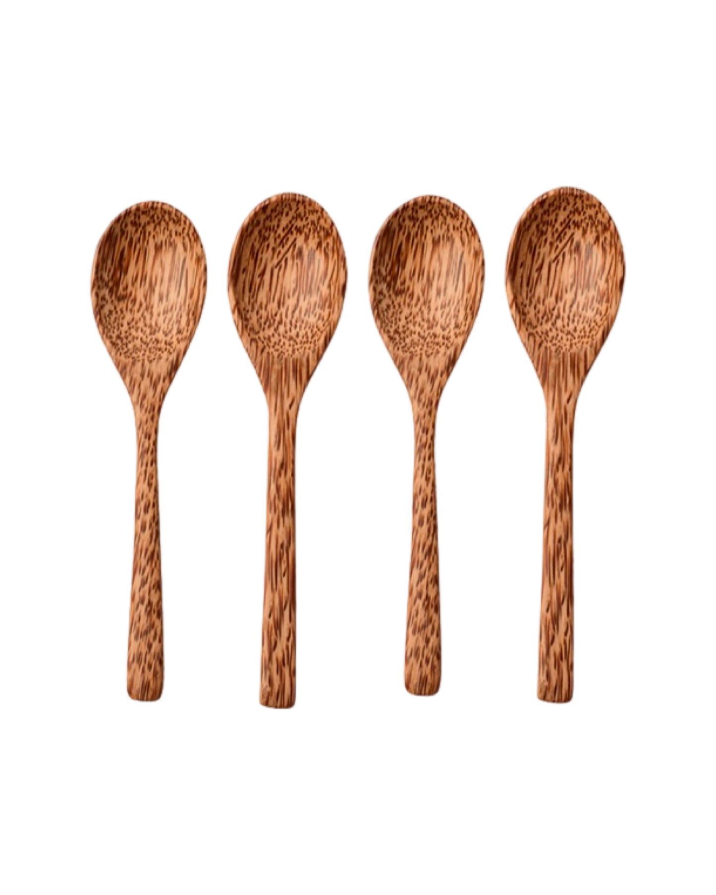 Brown coconut spoons, comes in a set of 4.