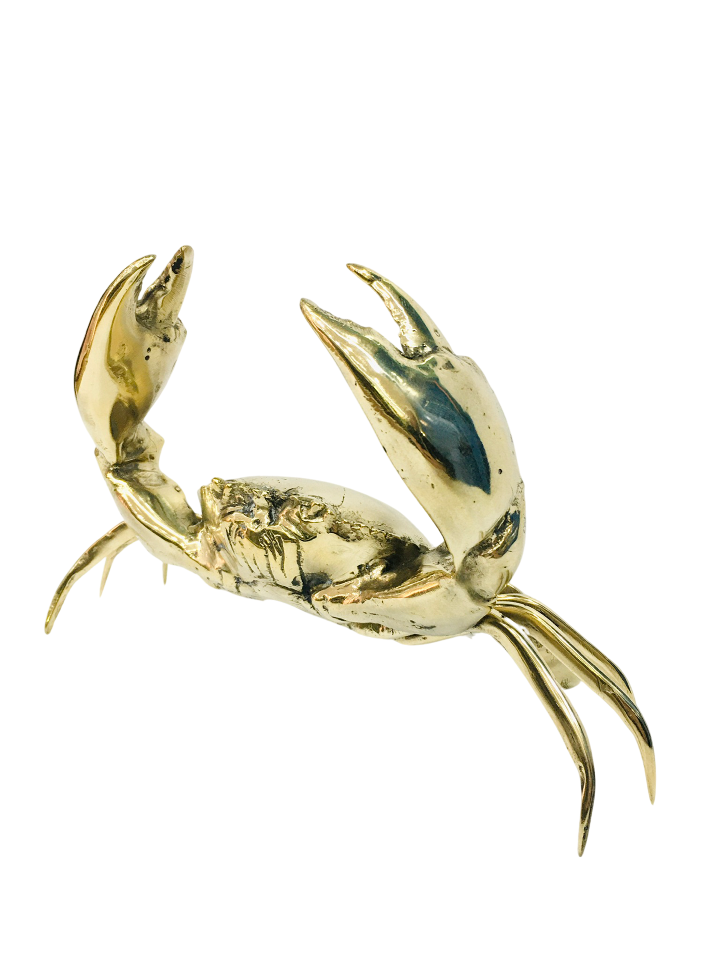 Standing brass crabs in various sizes
