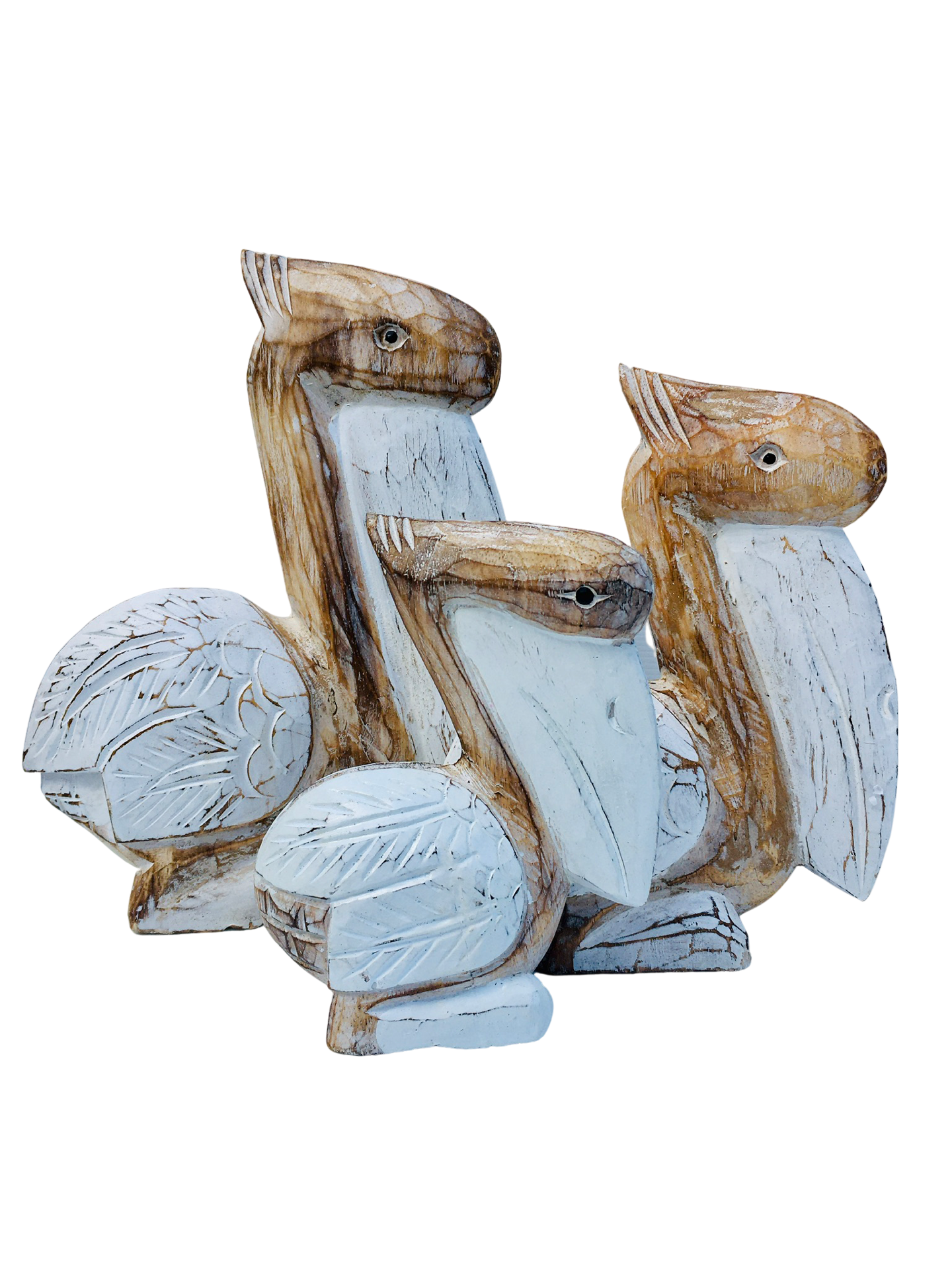 Wooden Pelicans - 4 Colour Choices