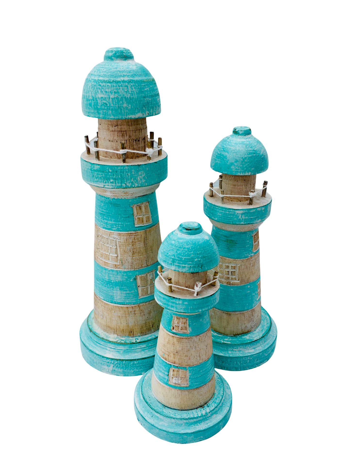 Wooden Lighthouses - 4 Colour Choices