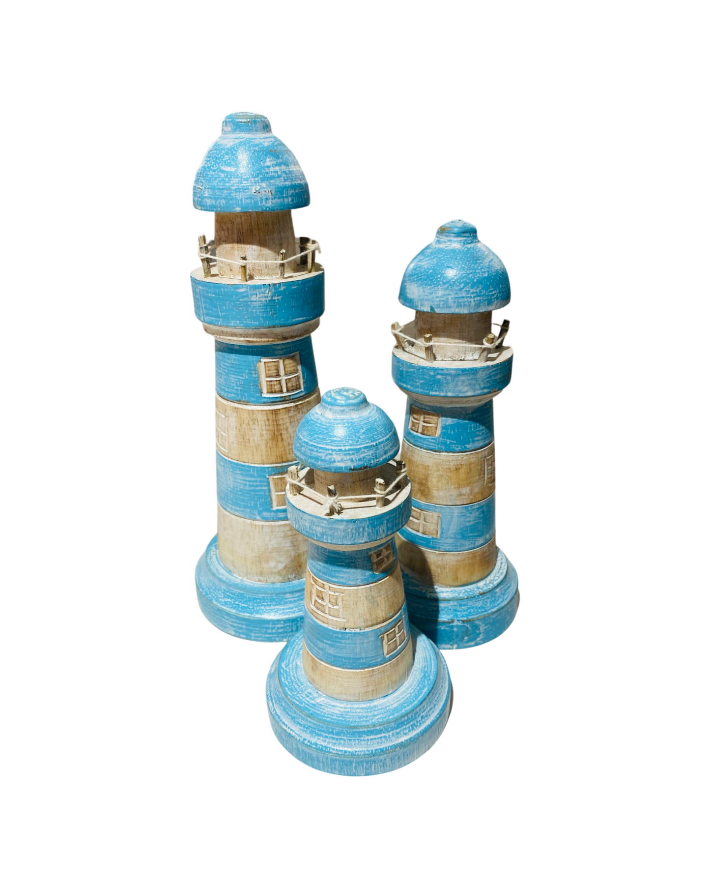 Wooden Lighthouses - 4 Colour Choices