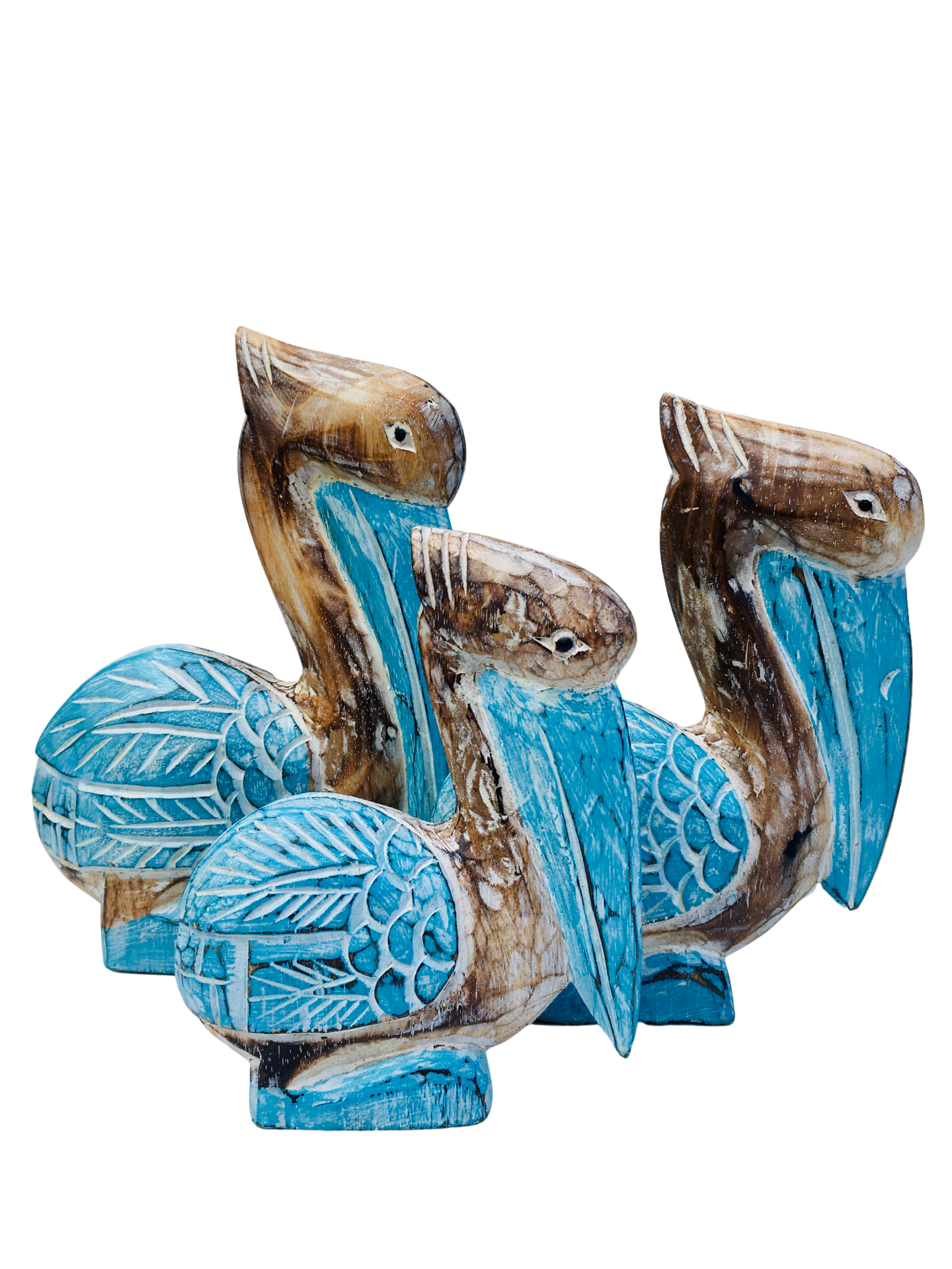 Wooden Pelicans - 4 Colour Choices