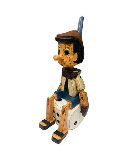 Wooden Handcrafted Vintage Style Pinnochio- 2 Colour Choices, 5 Sizes