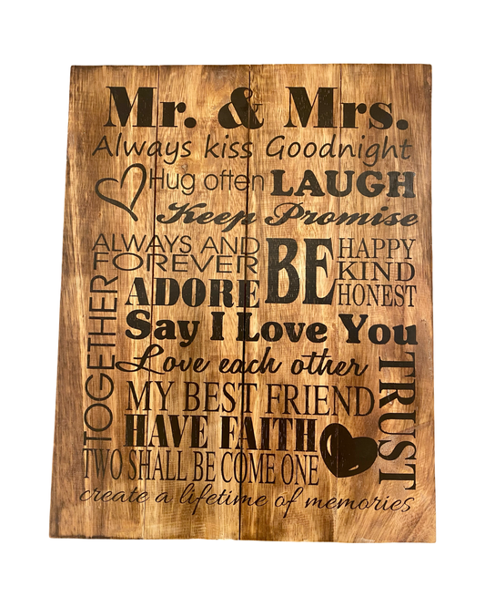 Mr & Mrs Sign