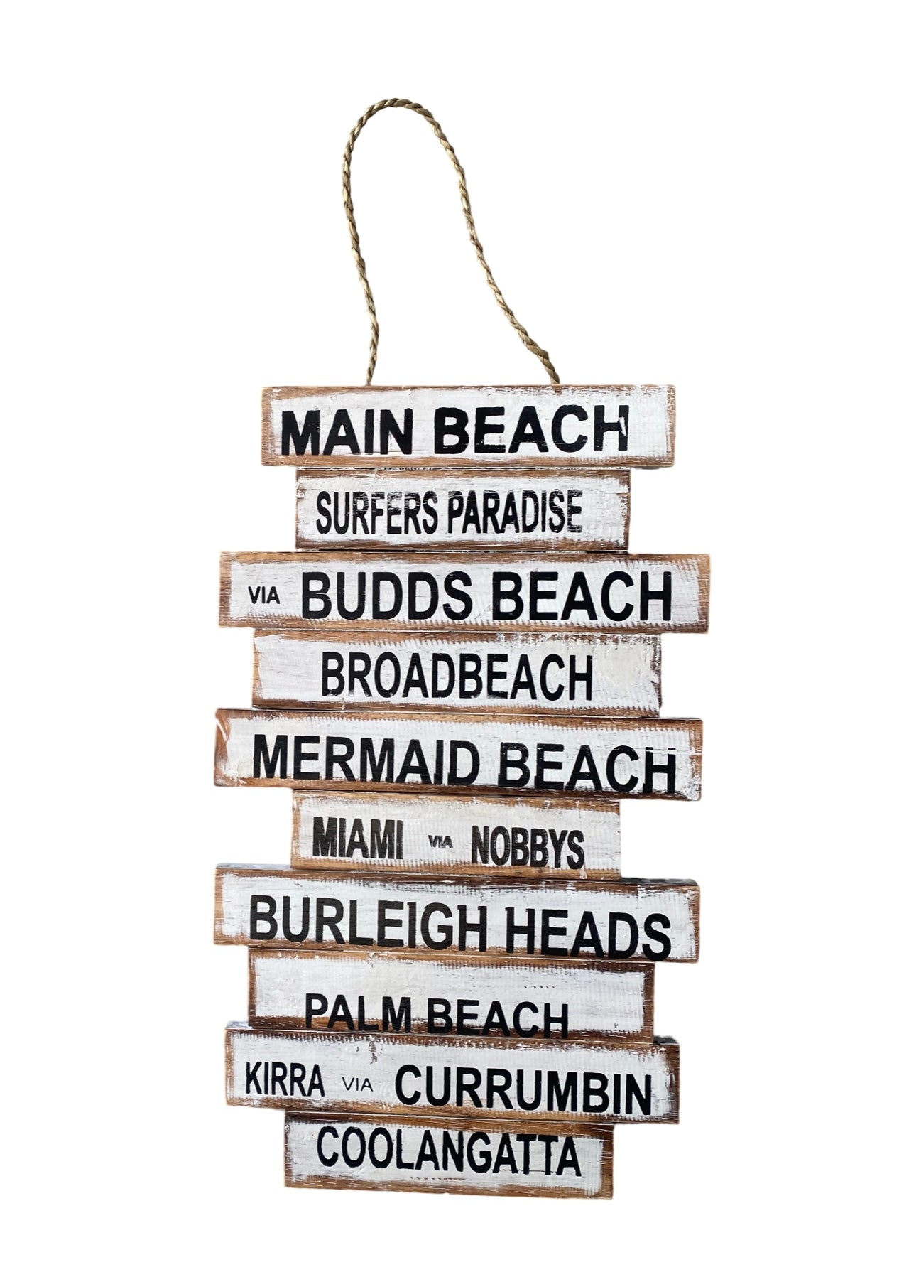 Beaches Sign Gold Coast Beaches Sign – Huntress Homewares