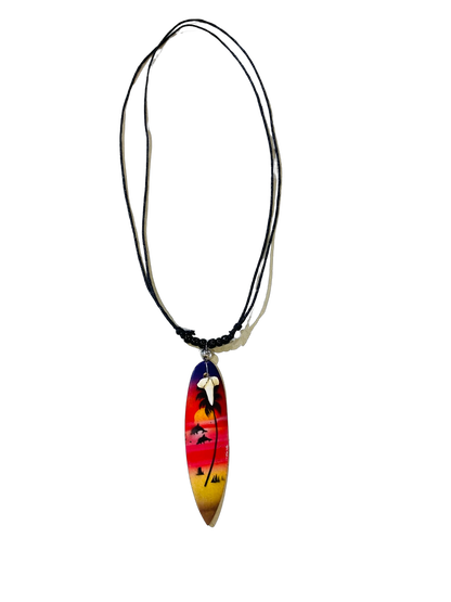Surfboard Necklace - White Beads - Pack 10