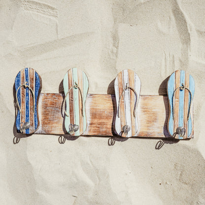 Flip Flop Beach Style Wooden Hanger