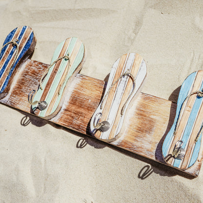Flip Flop Beach Style Wooden Hanger