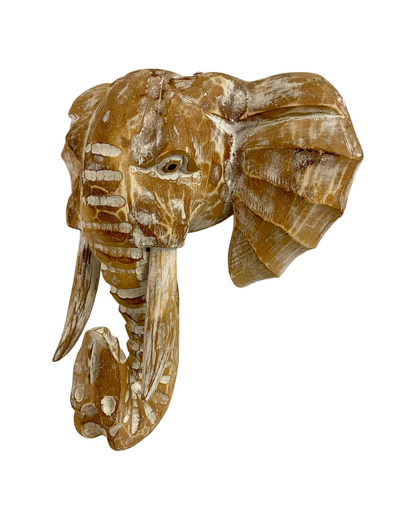 Wooden Elephant Heads