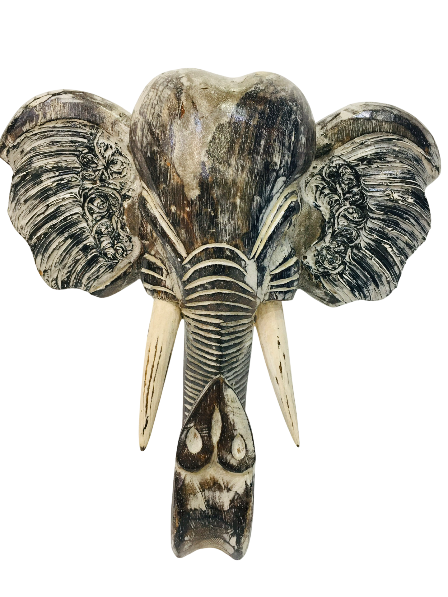 Wooden Elephant Heads