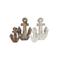 Wooden standing carved anchors. Available in small and large and a white or brown finish. 