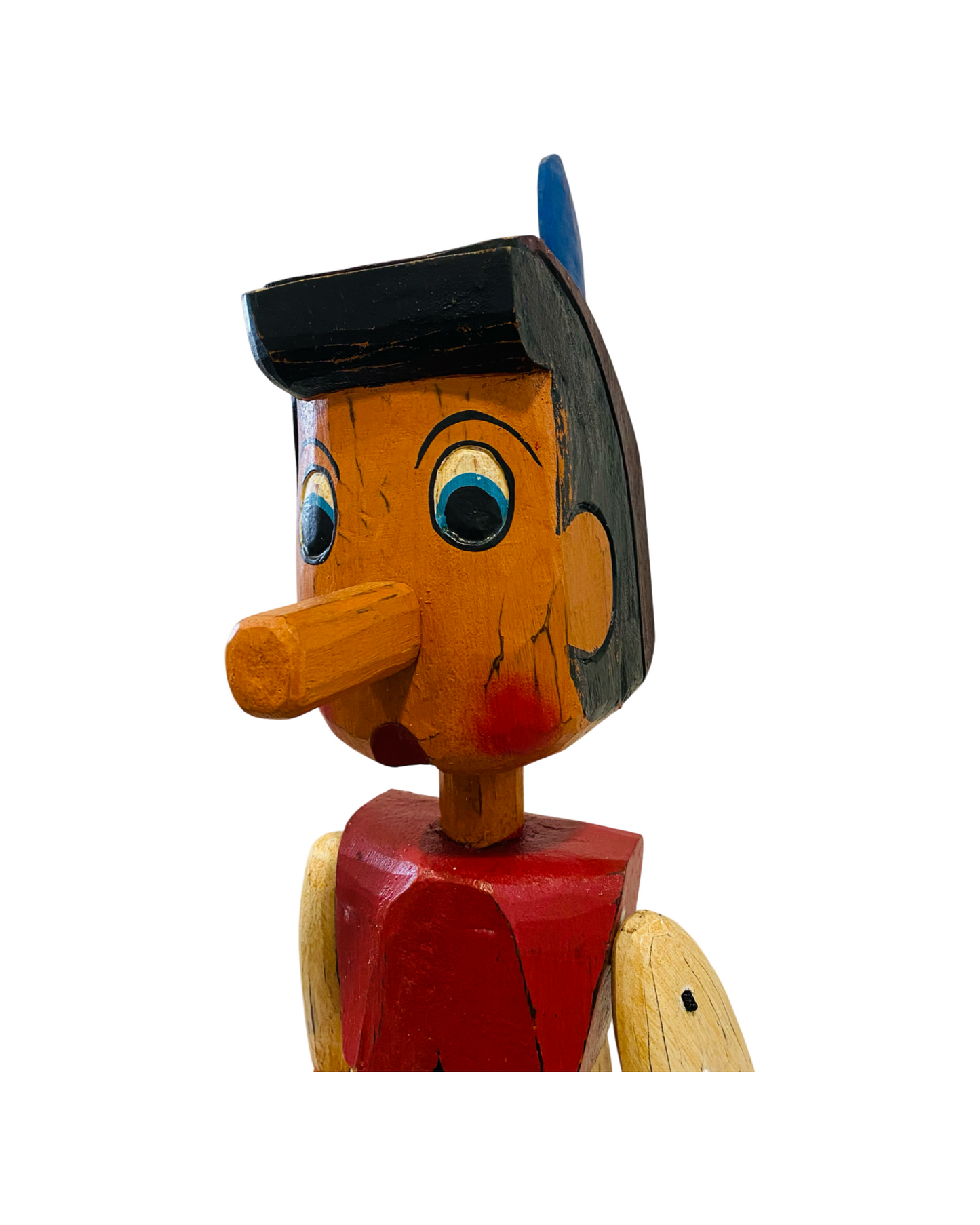 Wooden Handcrafted Vintage Style Pinnochio- 2 Colour Choices, 5 Sizes Im