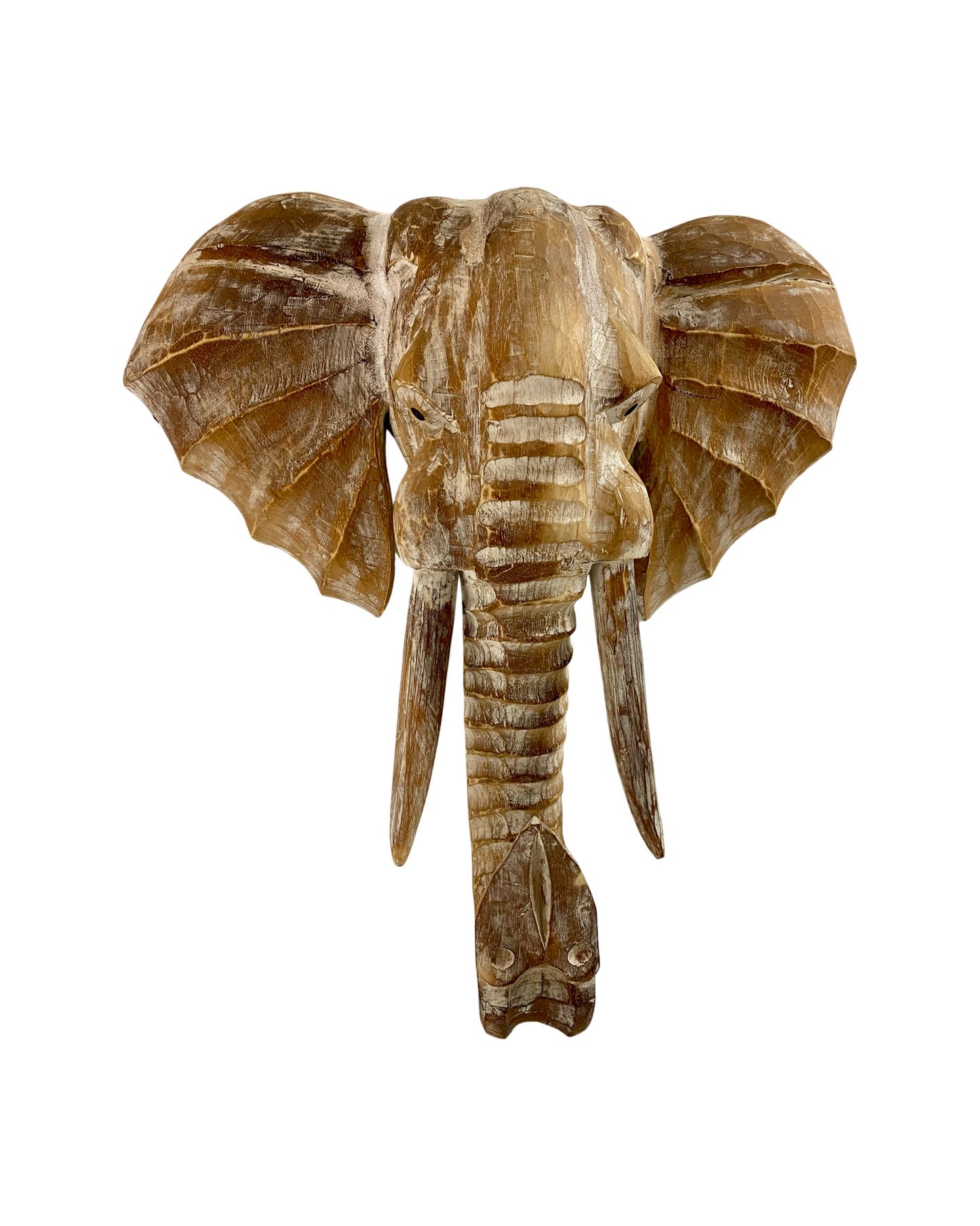 Wooden Elephant Heads - 2 Colour Choices - 3 Sizes